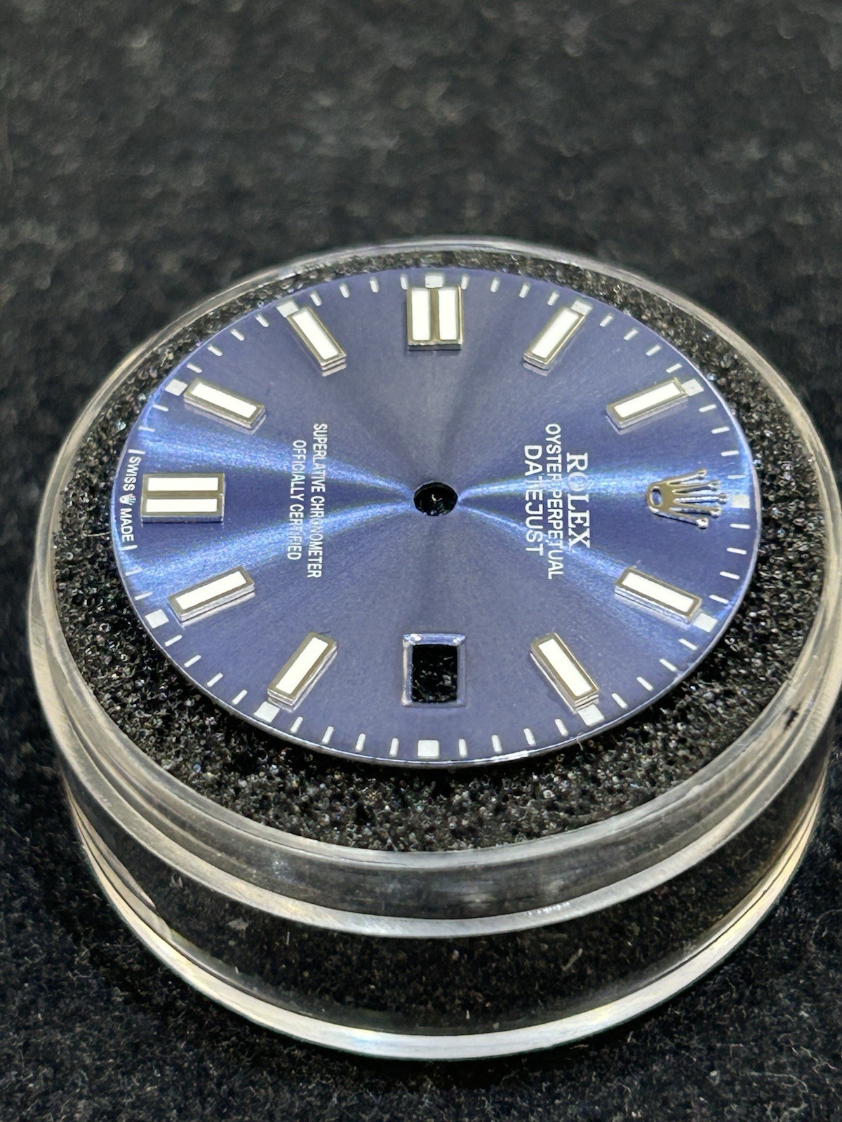 Rolex Mens Datejust Custom Navy Blue Lume Dial For Models 16014 16234 116234