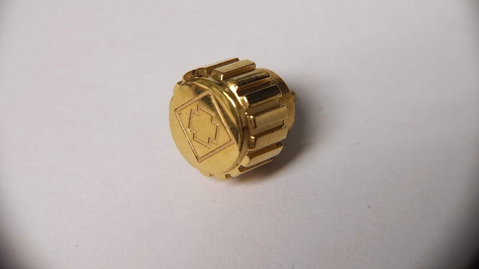 Invicta CROWN gold 10mm, long post, CROSS engraved, for watch repair