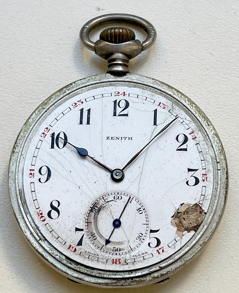 1920’s ZENITH POCKET WATCH FOR PARTS OR REPAIR LOT 2007