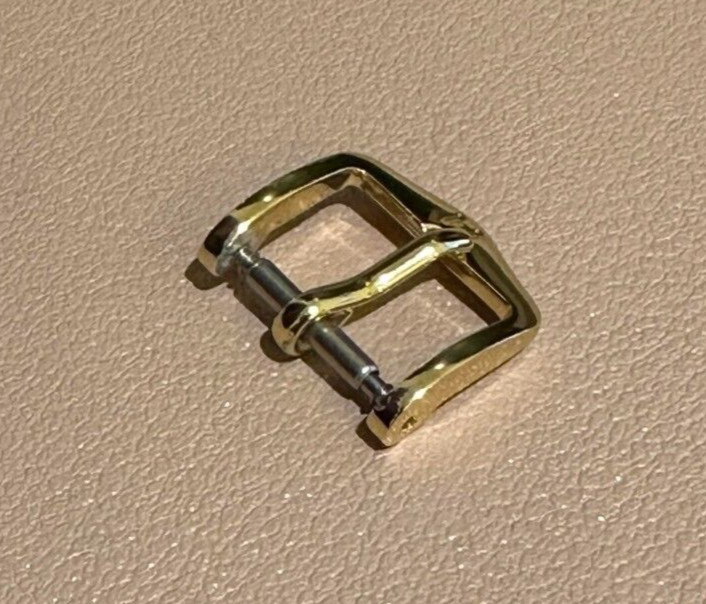 Hirsch Tradition Buckle Clasp Yellow Gold Stainless Steel 12mm BC1030-1-12