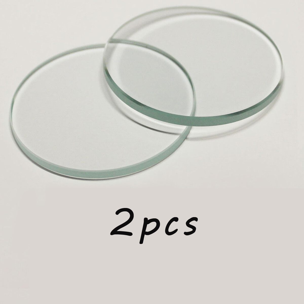 2PCS 3.0mm Flat Round Watch Glass Crystal 25mm to 45mm Mineral Glass Lens Mirror
