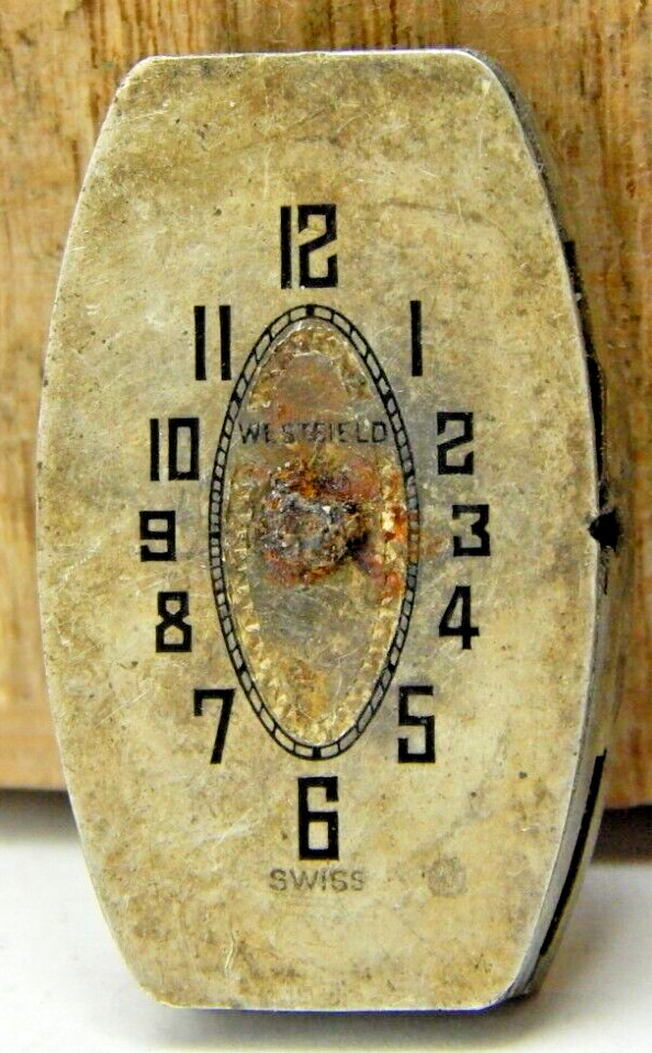 Vintage Westfield 7M 6 jewel 2 adjustment art deco wrist watch movement w/ dial