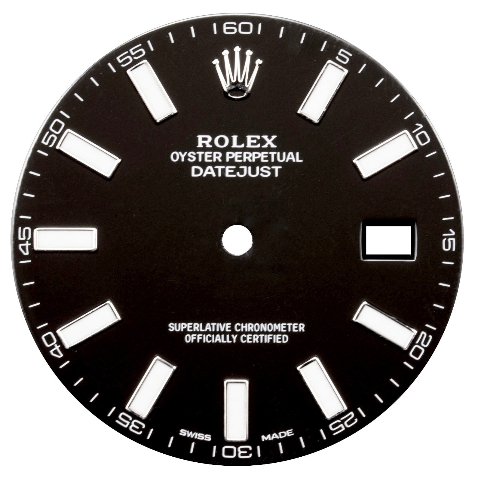 Rolex Black Baton Markers Dial 41mm Datejust II 116334 / 116300