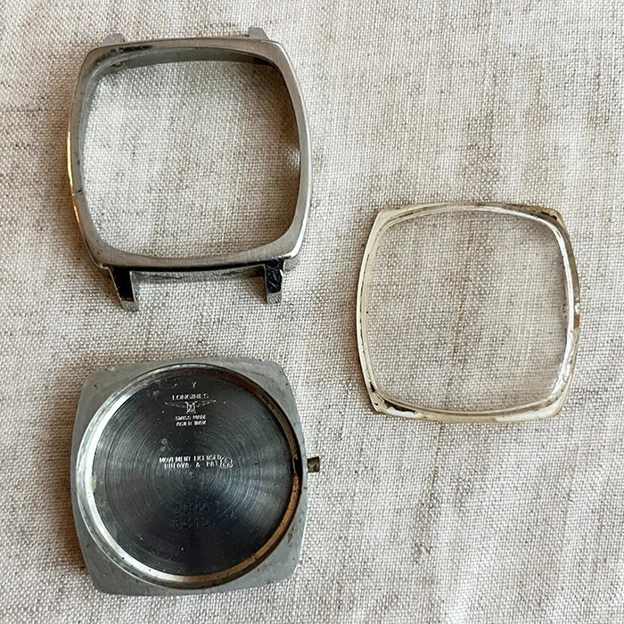 Longines Admiral Ultronic square TV case with crystal 2334 1 6312 tuning fork