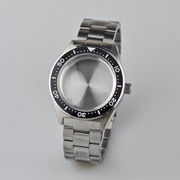 41Mm Stainless Watch Case+Strap Ceramic Bezel Minerals for Nh35 Nh36 4R Movement