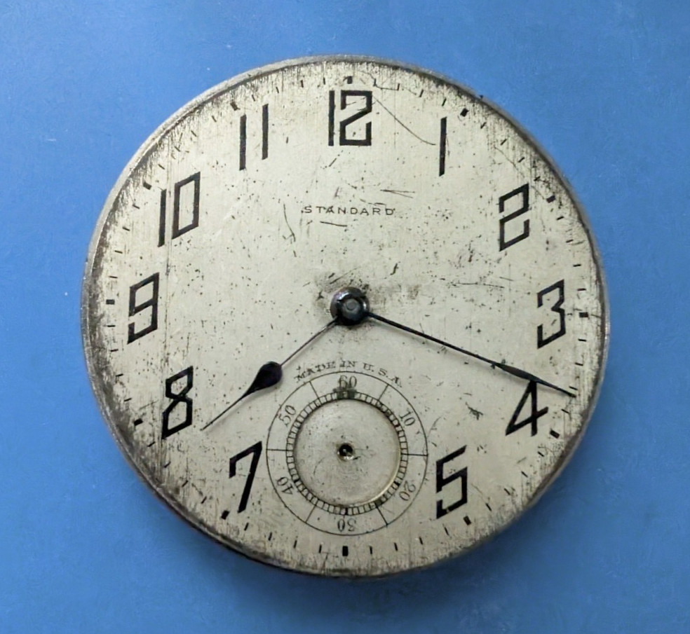 VINTAGE 16 SIZE NY STANDARD GRADE 97 POCKET WATCH MOVEMENT RUNNING