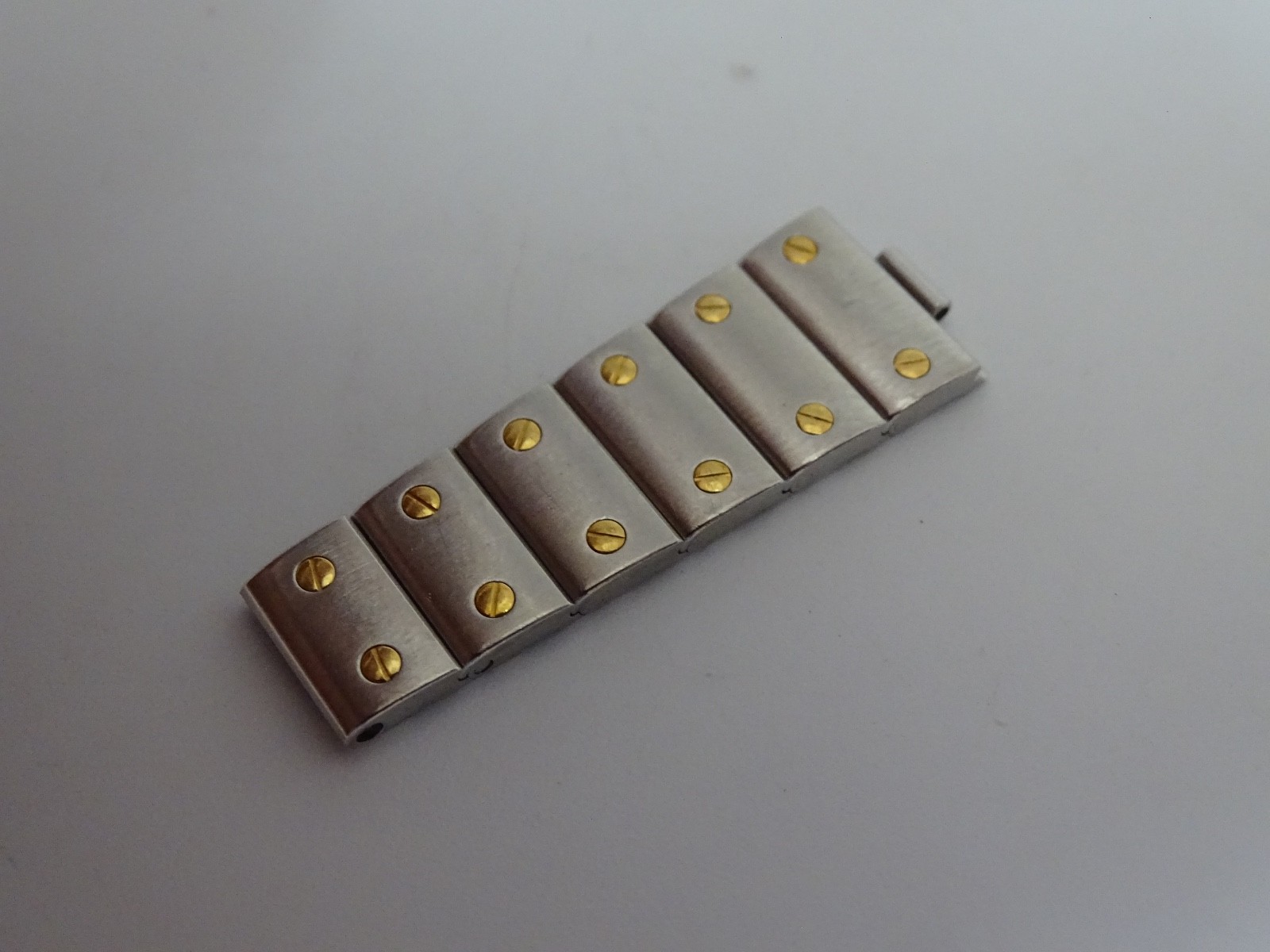 Cartier Santos Galbee Section of Links 14mm Gold and Steel Original Vintage