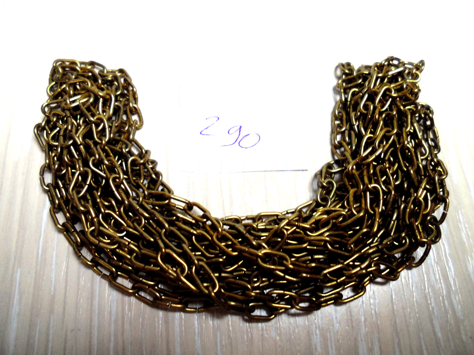BRASS CHAIN FOR CLOCK 114″ OR 290 CM TALL NOS