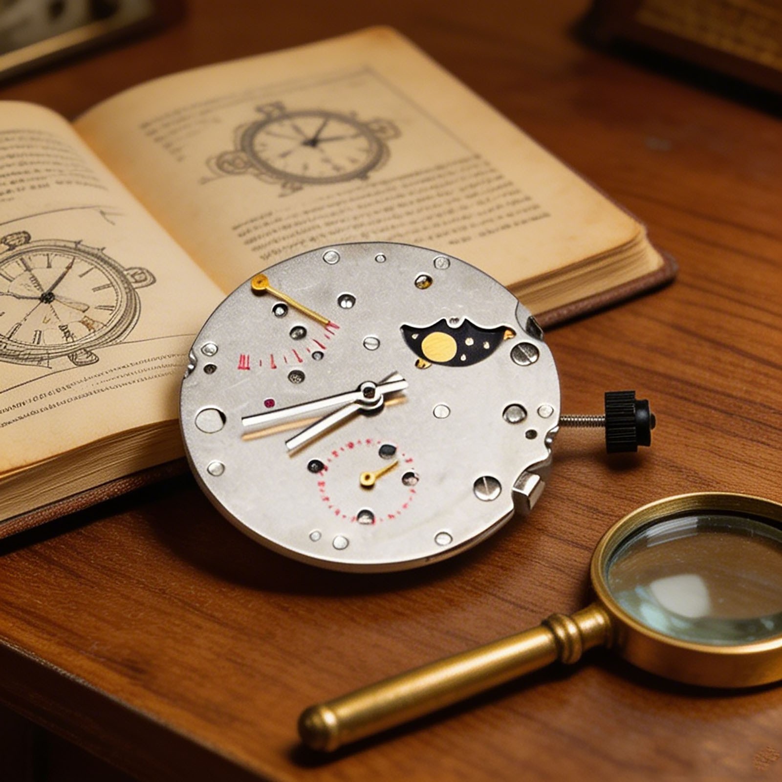 ST2153 Automatic Movement 28800bph Moon Phase Date 32 Jewels Power Reserve DIY