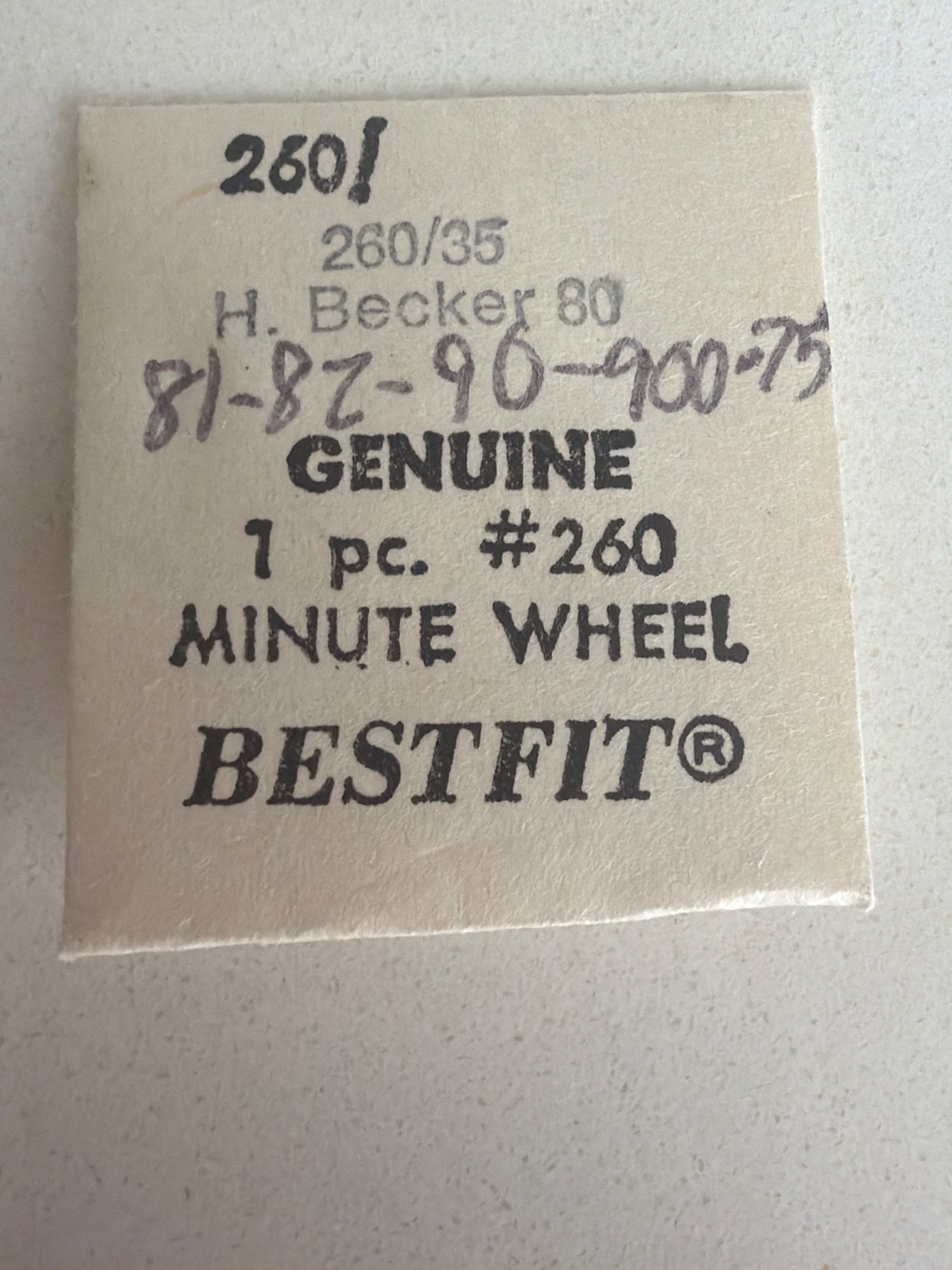 Minute Wheel #260 – Various Calibers – NOS – some ship Without Original Package