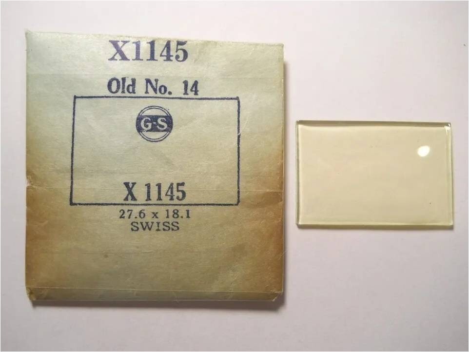 GS X1145 Green Watch Crystal Fit Swiss – 27.6 x 18.1 mm Replacement Repair Part