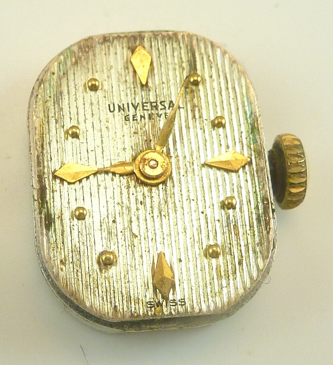 Universal Geneve 500 Wrist Watch Movement – Good Balance – Parts / Repair