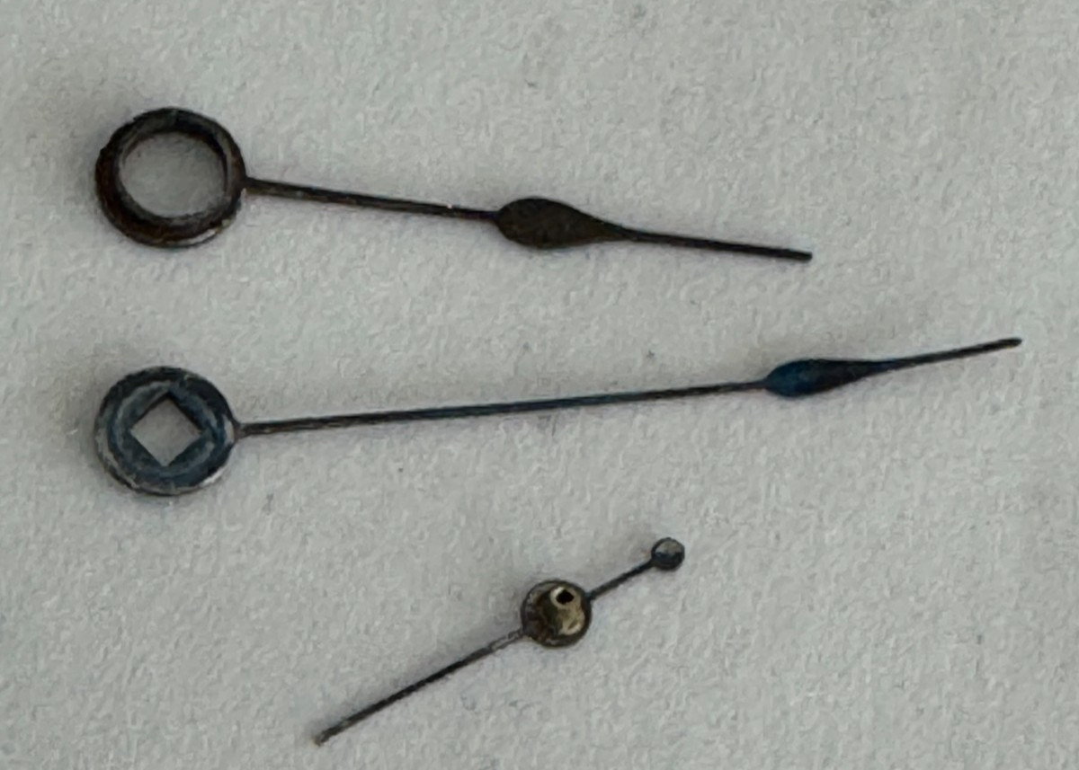 VINTAGE 18 SIZE WALTHAM MODEL 1857 KEY WIND POCKET WATCH HANDS 3PCS