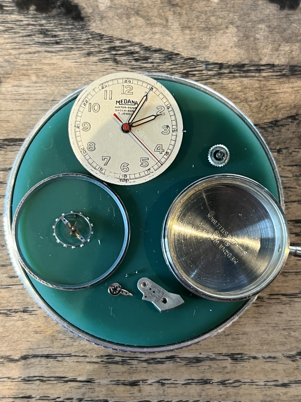 NOS Balance MST 377 Watch Movement Medana Great Condition Dial And Hands