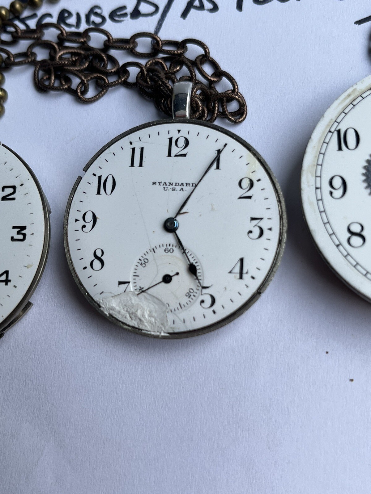 Pocket Watch Movement Lot Of 4 antique parts unusual pieces watches old