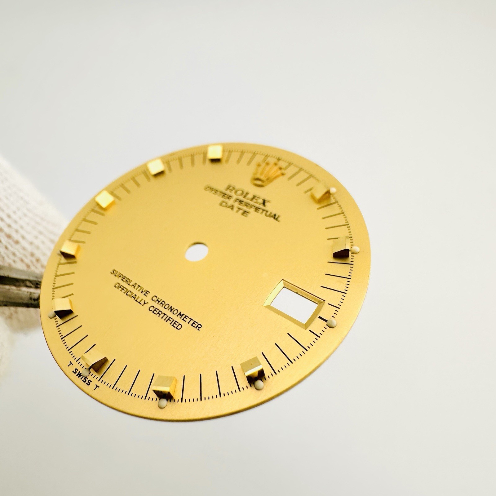 Auth. Rolex Champagne Doorstop Markers Tritium Dial 34mm Date 15053 15233 15058