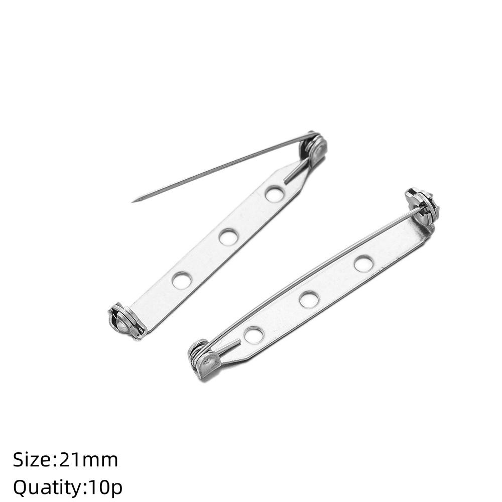 10/20pcs Stainless Steel Brooch Pin Backs Safety Clasp Lock for Diy Name Badge J