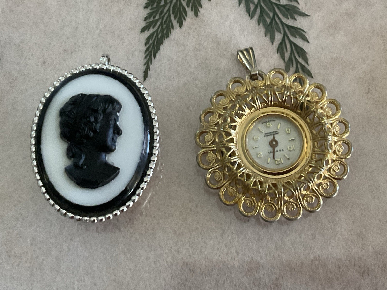 TWO Vintage 1960s Pendant Watches Free Balance Wheels & Hairspring 1 Jewel Ea.