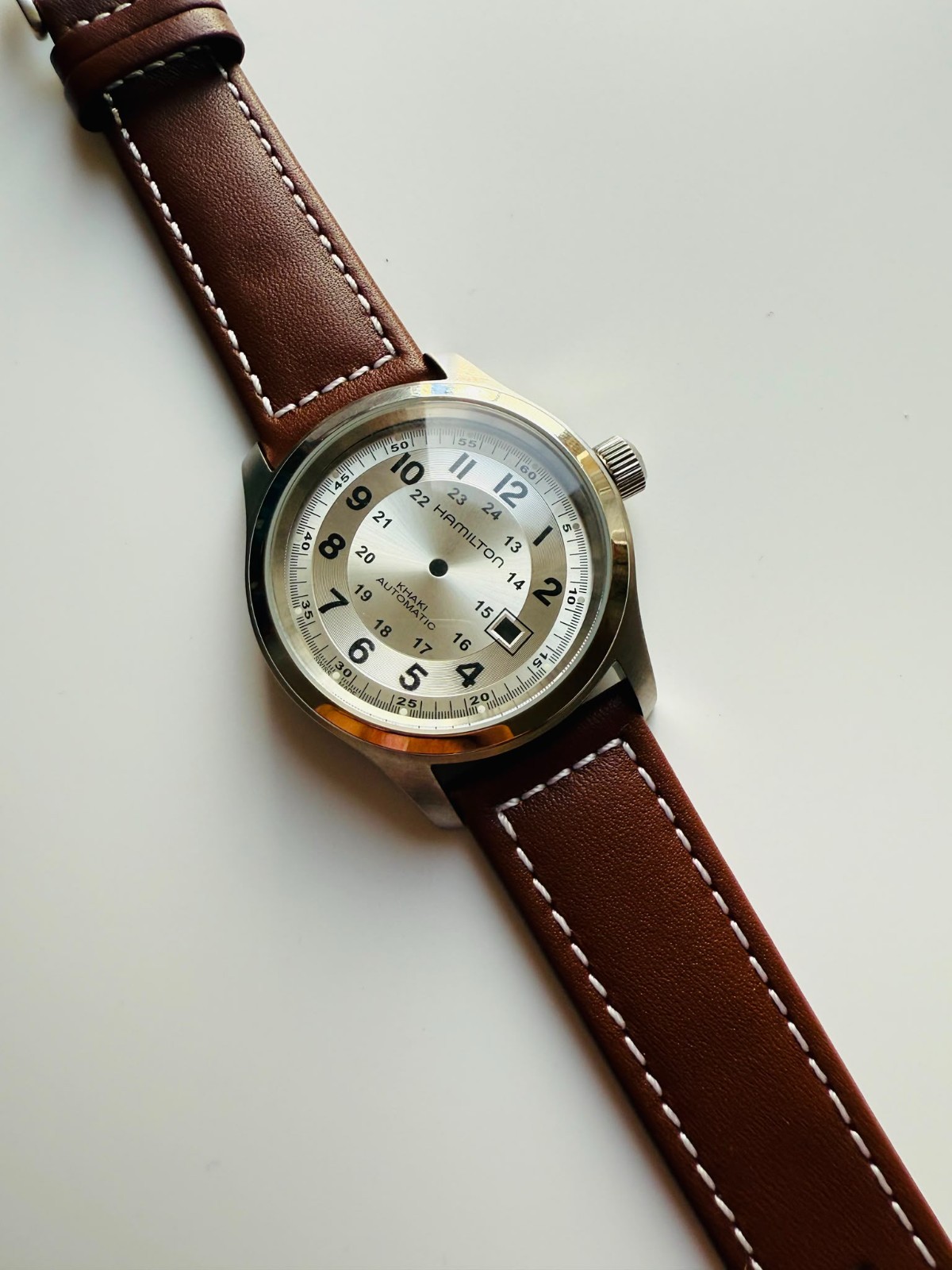 Hamilton Khaki Field 42mm Case Kit ETA 2824 PT50 SW2x Complete Set (Silver dial)