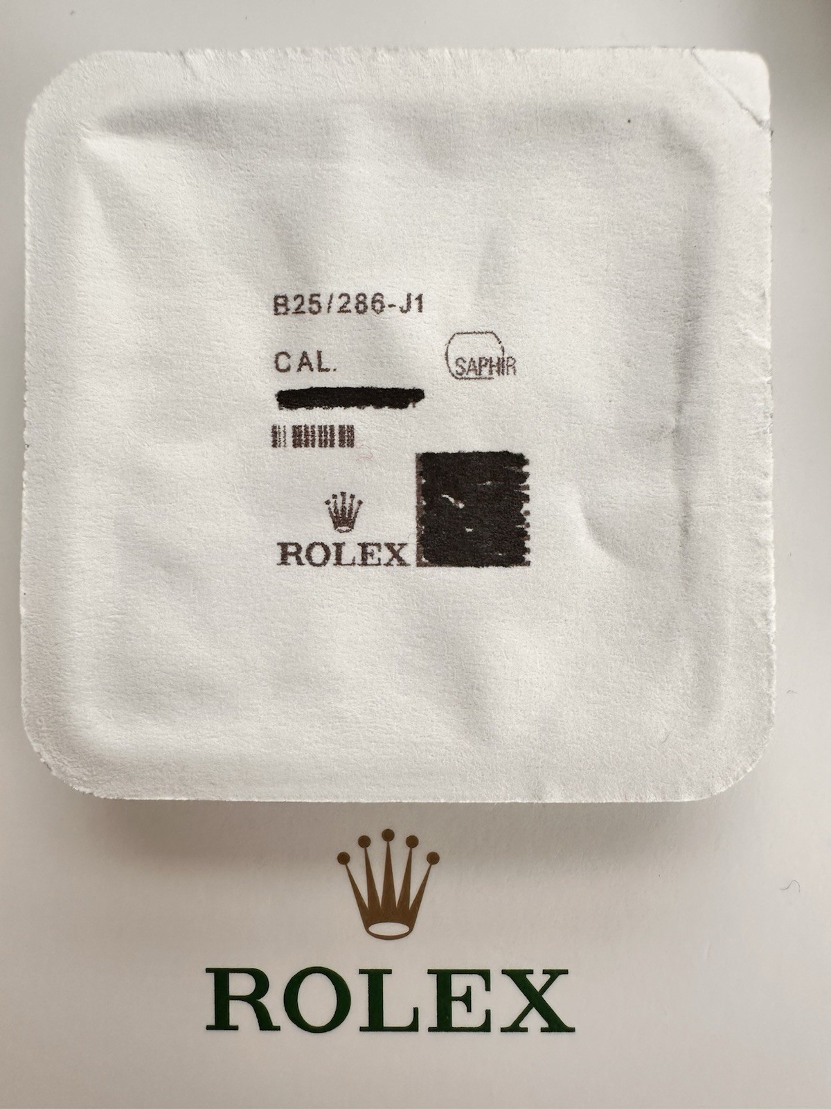 Genuine Rolex 25-286 Sapphire Crystal D28.5 1.88 114200, 14208, 14233, 14010
