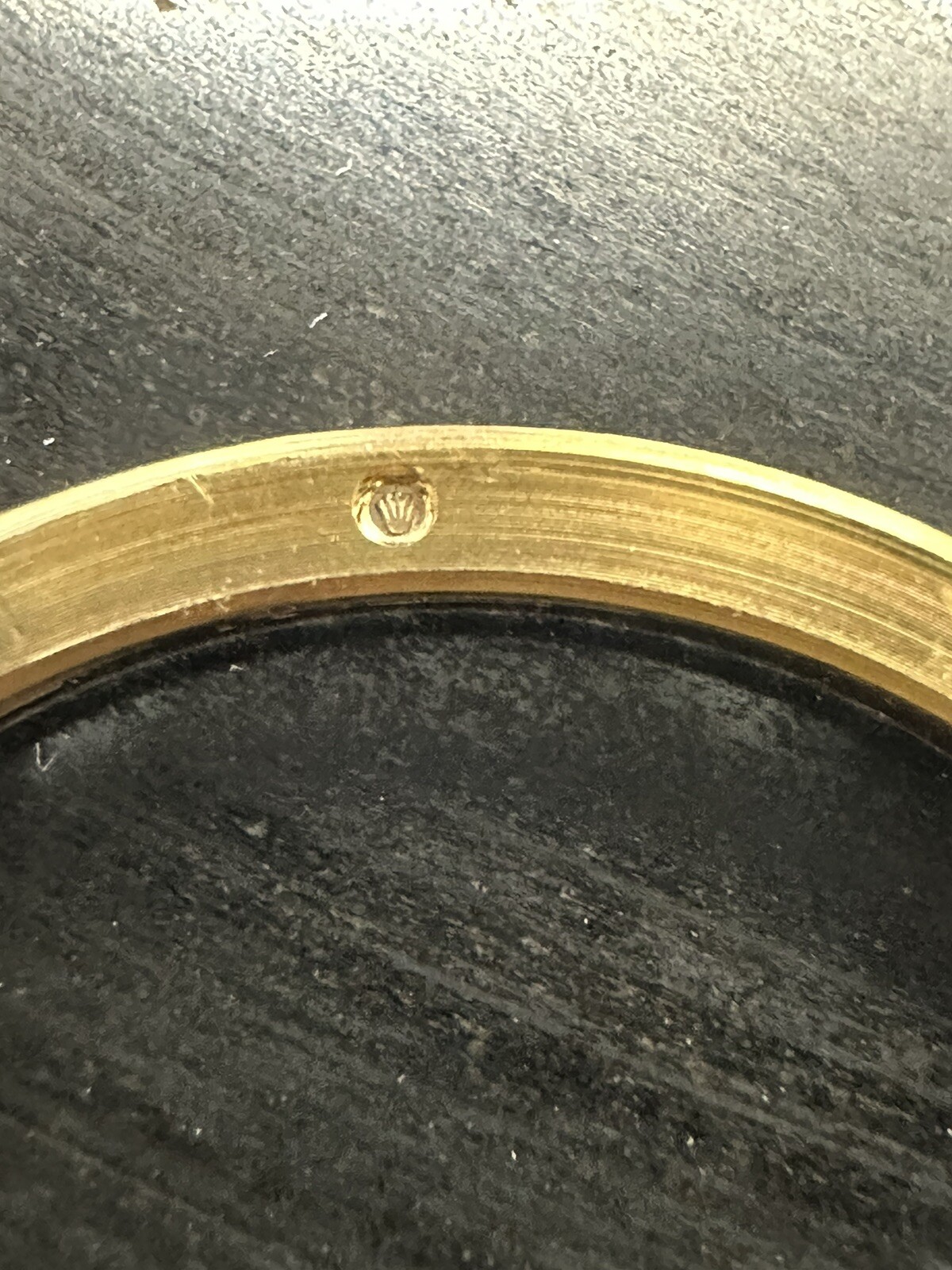 18K Solid Yellow Gold 26 mm Fluted Bezel For Rolex Watch