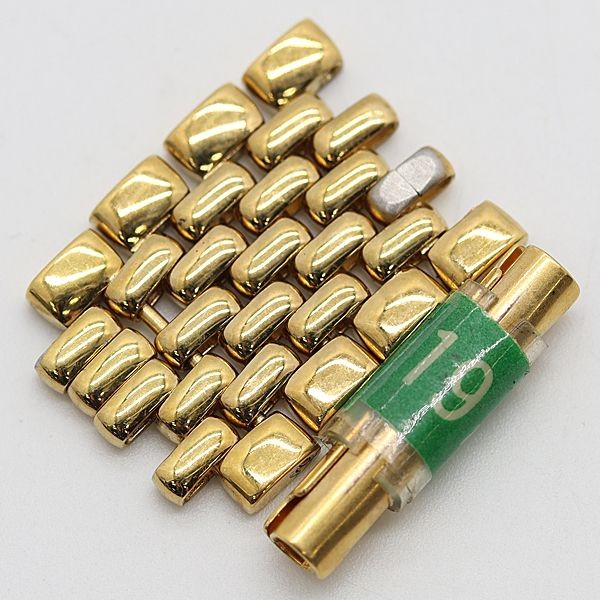 Omega De Ville men’s watch with original 4-link gold-colored 16mm watch band.