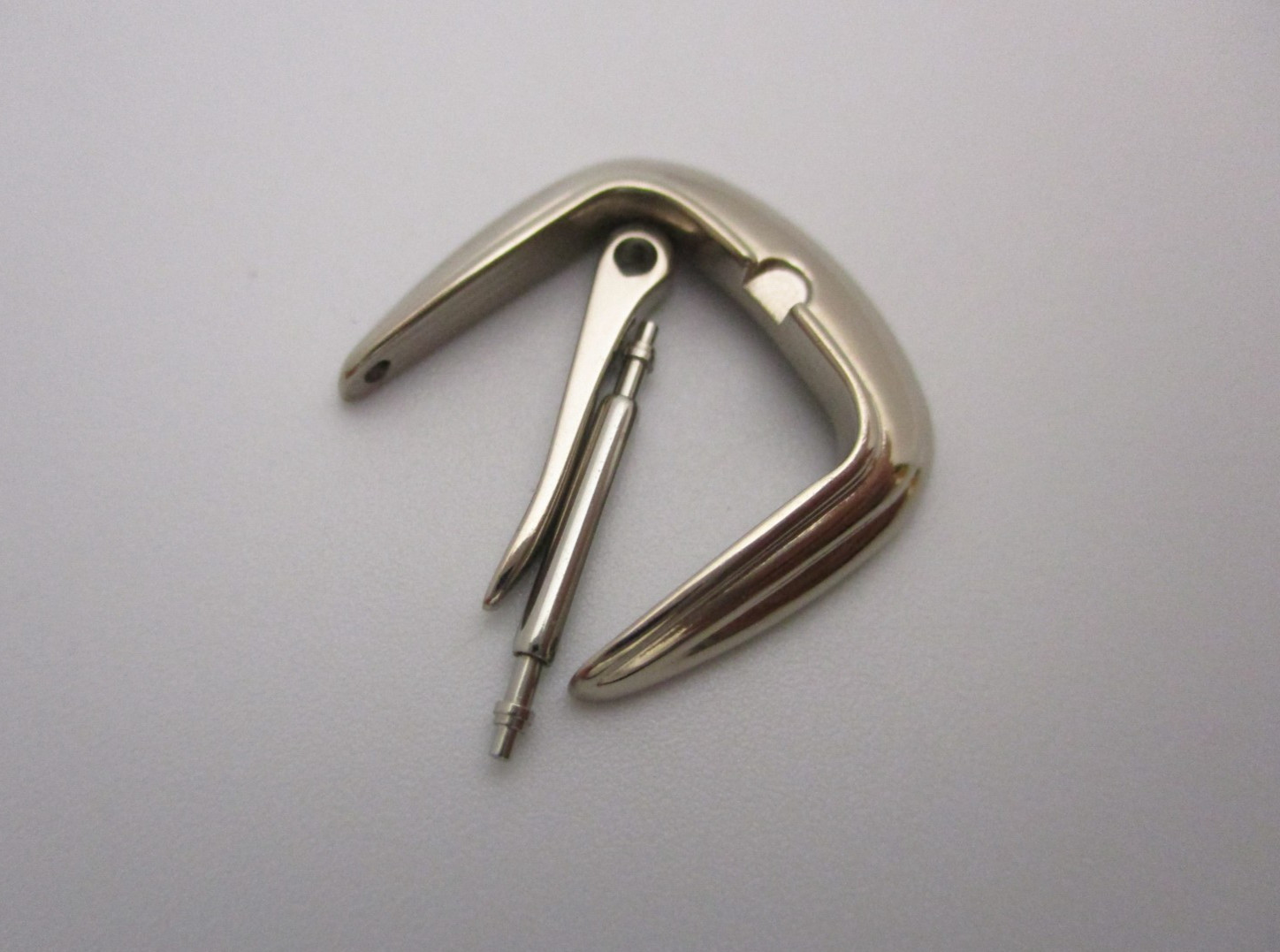 Franck Muller Polished 18k 750 White Gold Buckle for 12mm Watch Strap Buckle End
