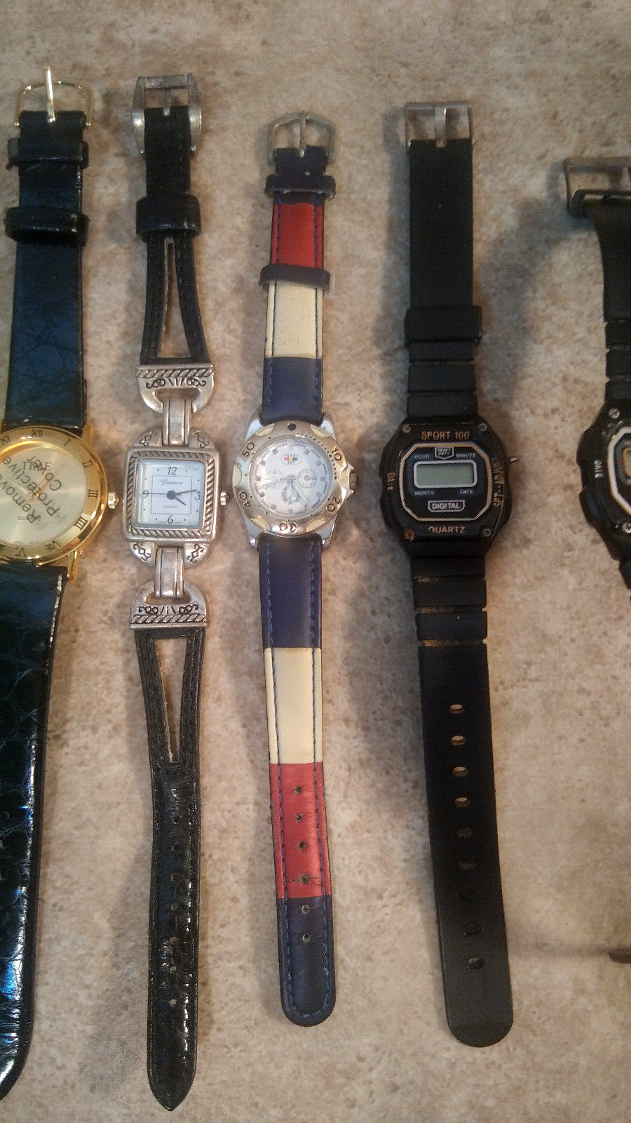 Vtg Watch Lot Parts/Repair Digital Tommy Boy Speidel Bulova 10k Geneva Armitron