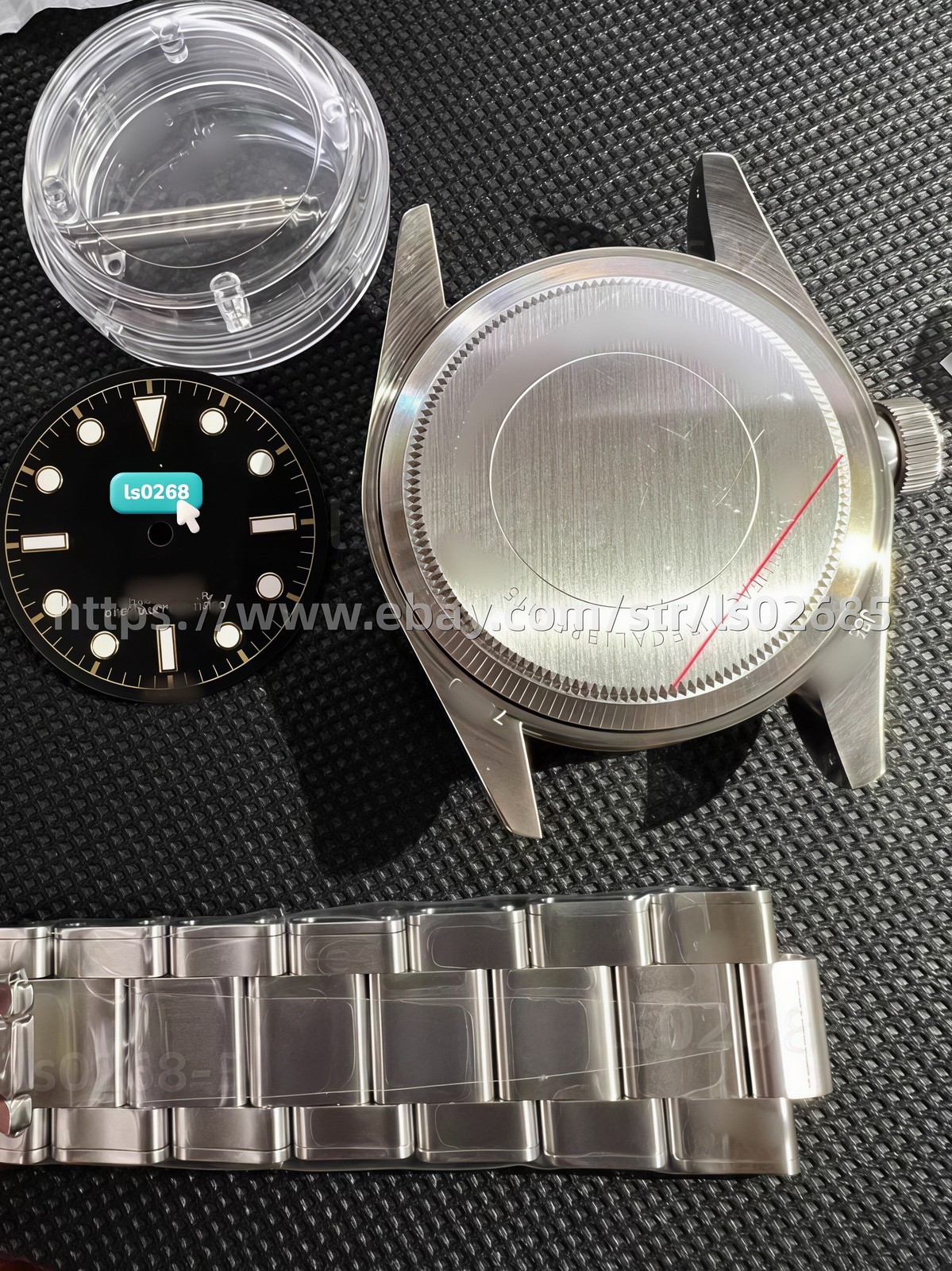 DIY SET for 41MM 2824 Watch Case + Dial + Hands + Strap