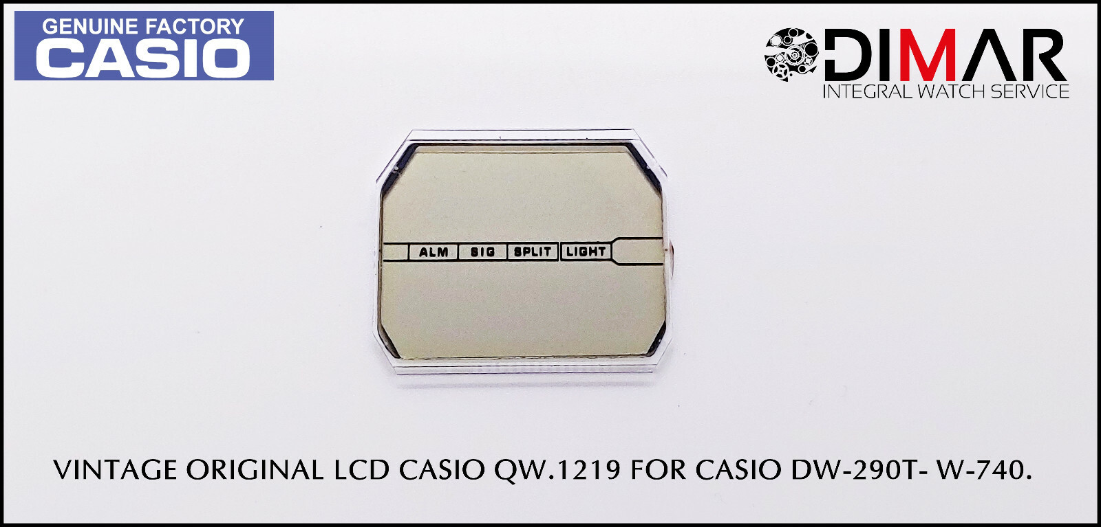 Replacement Vintage Original LCD Casio QW-1219 NOS. For Casio DW-290T W-740.