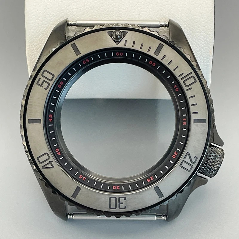 Black SKX007 Case 42mm NH35/36 Flat Sapphire Stainless Steel 22mm