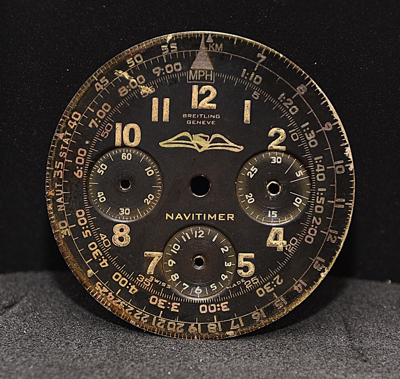 VINTAGE 1959 AOPA 806 BREITLING NAVITIMER DIAL (GILT)
