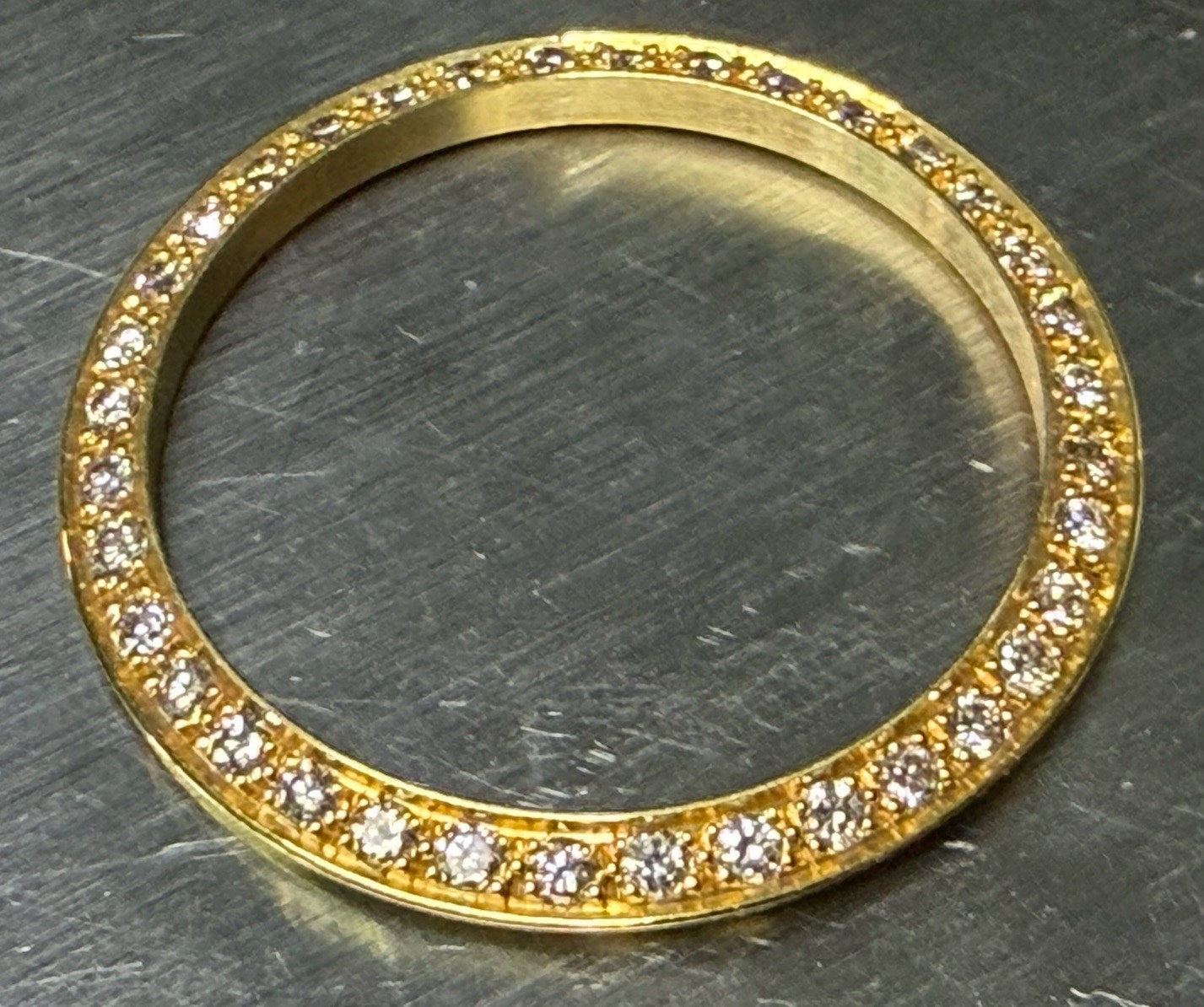 18k Yellow Gold NATURAL DIAMOND Bezel For 26mm Rolex Datejust Watch