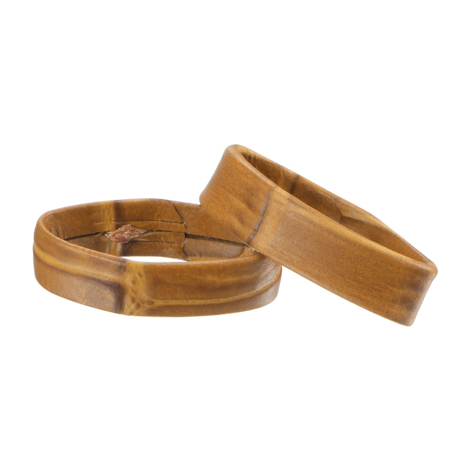 PU Leather Loops Retaining Ring Keeper for 20mm Width Watch Band, Brown 2 Pcs