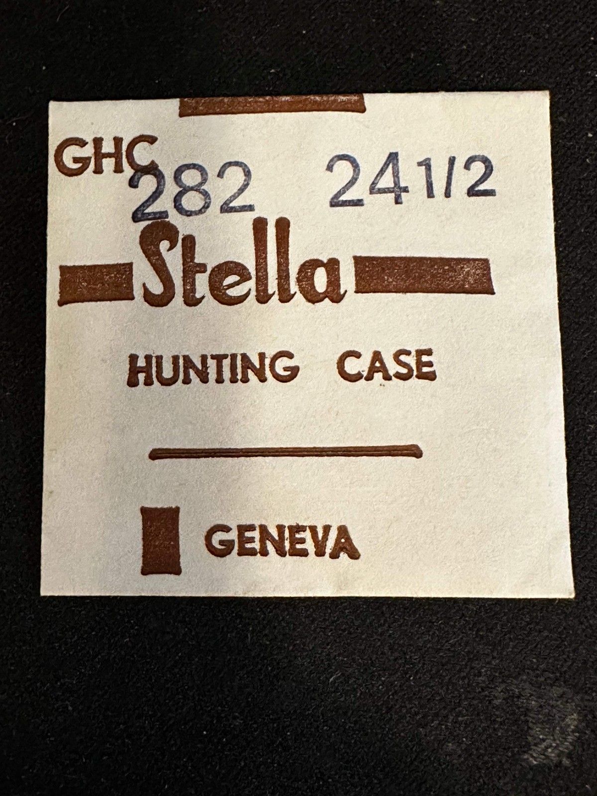 Stella GHC Hunting Case Crystal 28.2mm (size 24½) – New