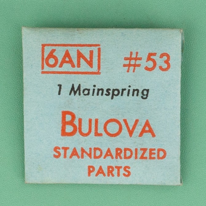 Genuine Bulova Part 53 Mainspring 6AN NOS 0111