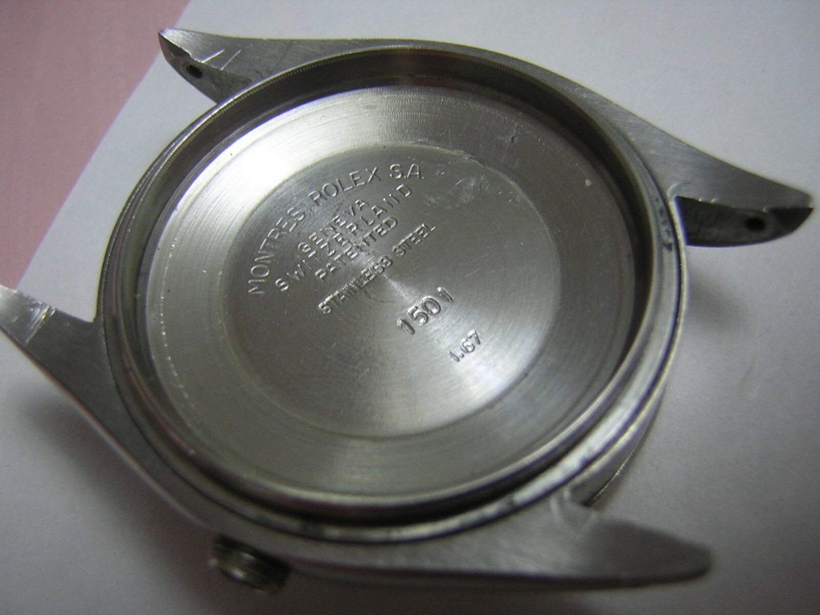VINTAGE ROLEX OYSTER WATCH CASE REF 1500 …ALL STEEL Circa 1967..