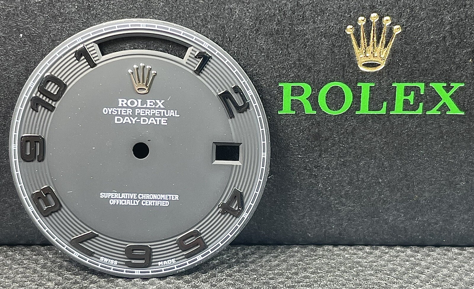Rolex Men’s Day-Date II 41 White Gold Matte Black Dial Arabic Concentric 218239