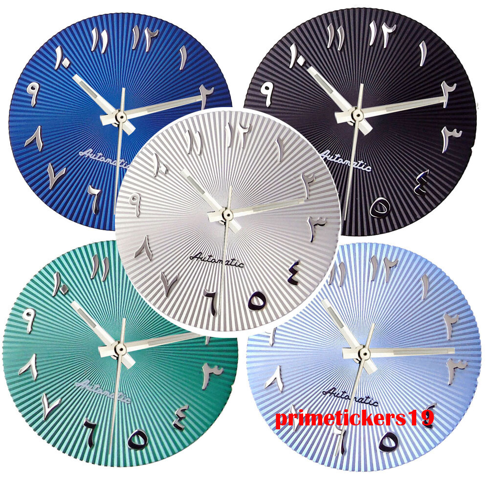 29mm Automatic Watch Dial Silver Hands Luminous Fit NH35 Miyota82 ETA2824 PT5000