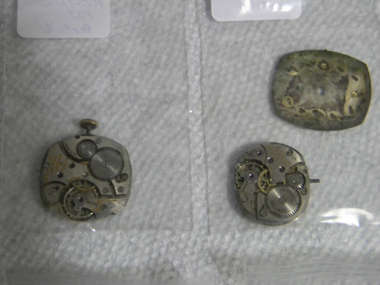 Gruen Lot 15J to 21J Wrist Watch Movements to Repair or for Parts Qty 10 Each