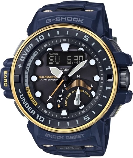 Genuine G-Shock Gulfmaster GWN-Q1000NV-2 GWNQ1000-NV navy blue watch bezel