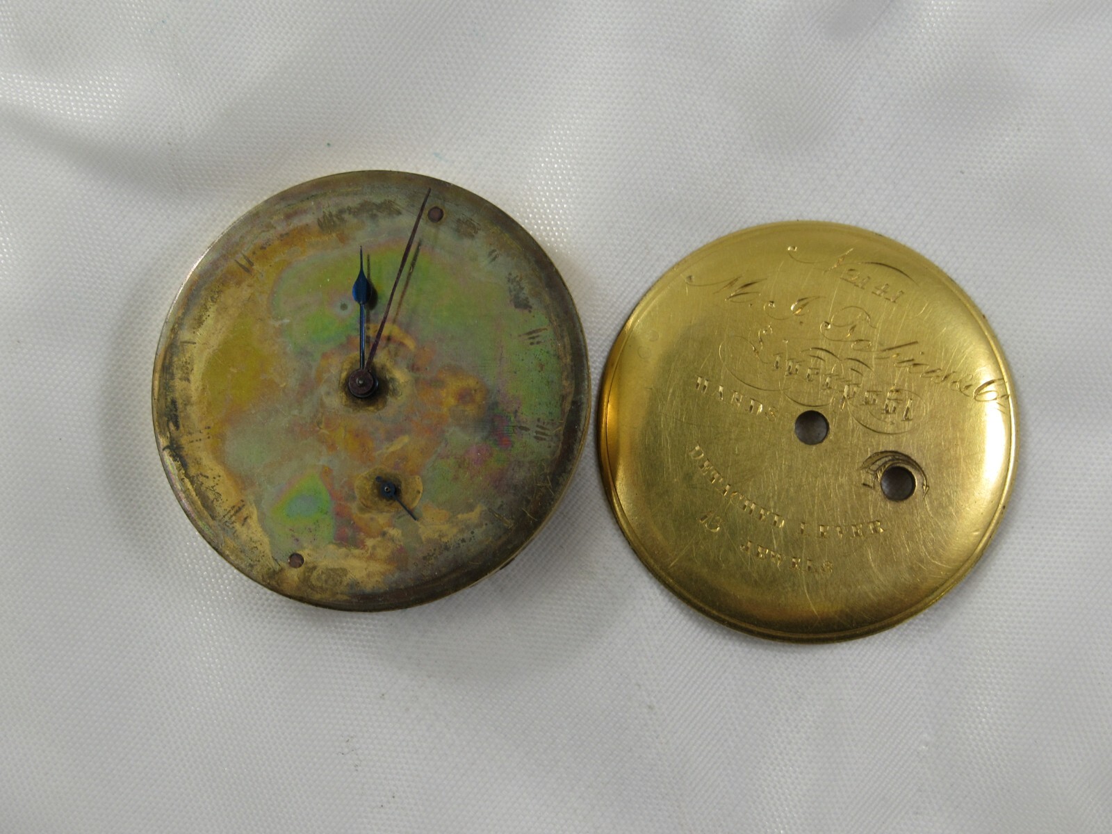 Vintage 1800’s Tobias Pocket Watch Movement, Swiss Made Key Wind & Set, Running
