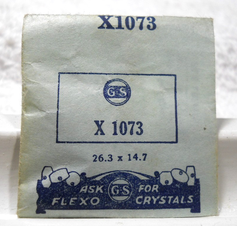 GS X1073 Watch Crystal Fit Swiss – 26.3 x 14.7 mm – Replacement / Repair Part