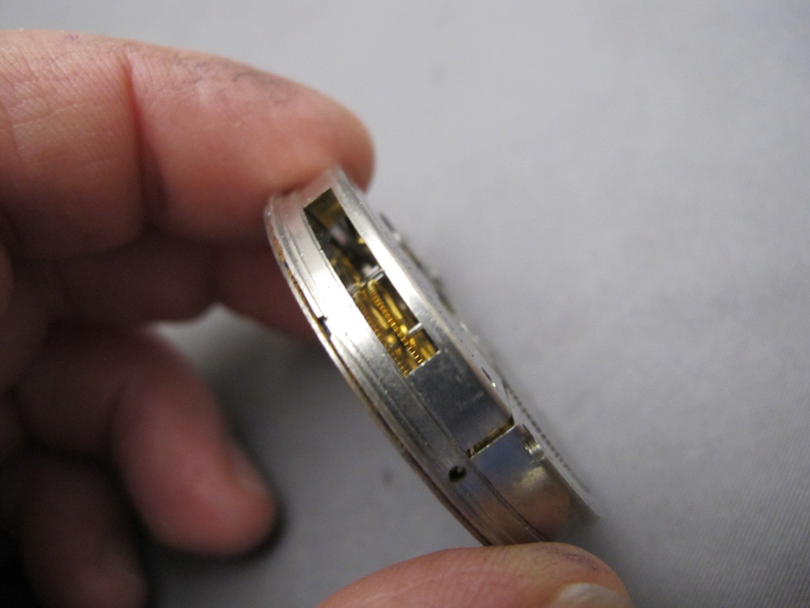 ELGIN Grade 313 Model 7 16S 15J Pocket Watch Movement-3/4 Plate-1915 #18096056