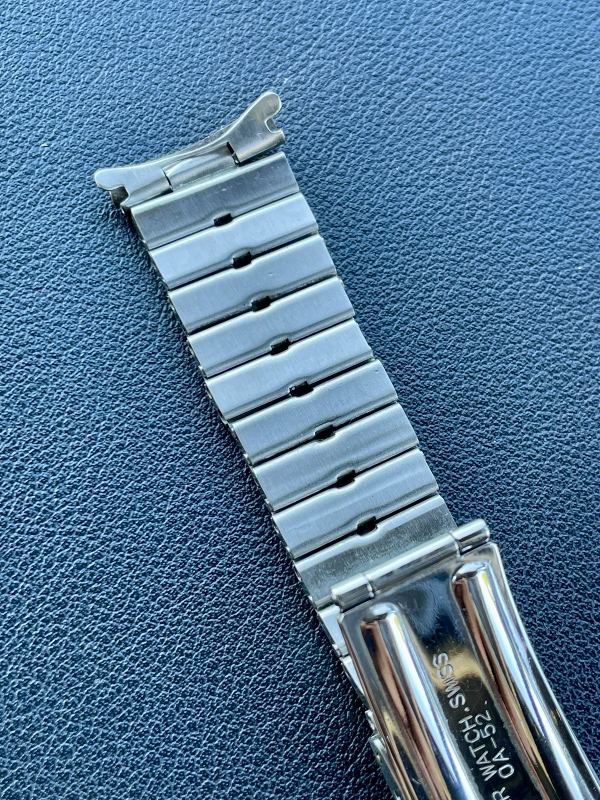 Vintage Genuine Enicar 19mm Stainless Steel Watch Bracelet Signed Swiss 0A-52