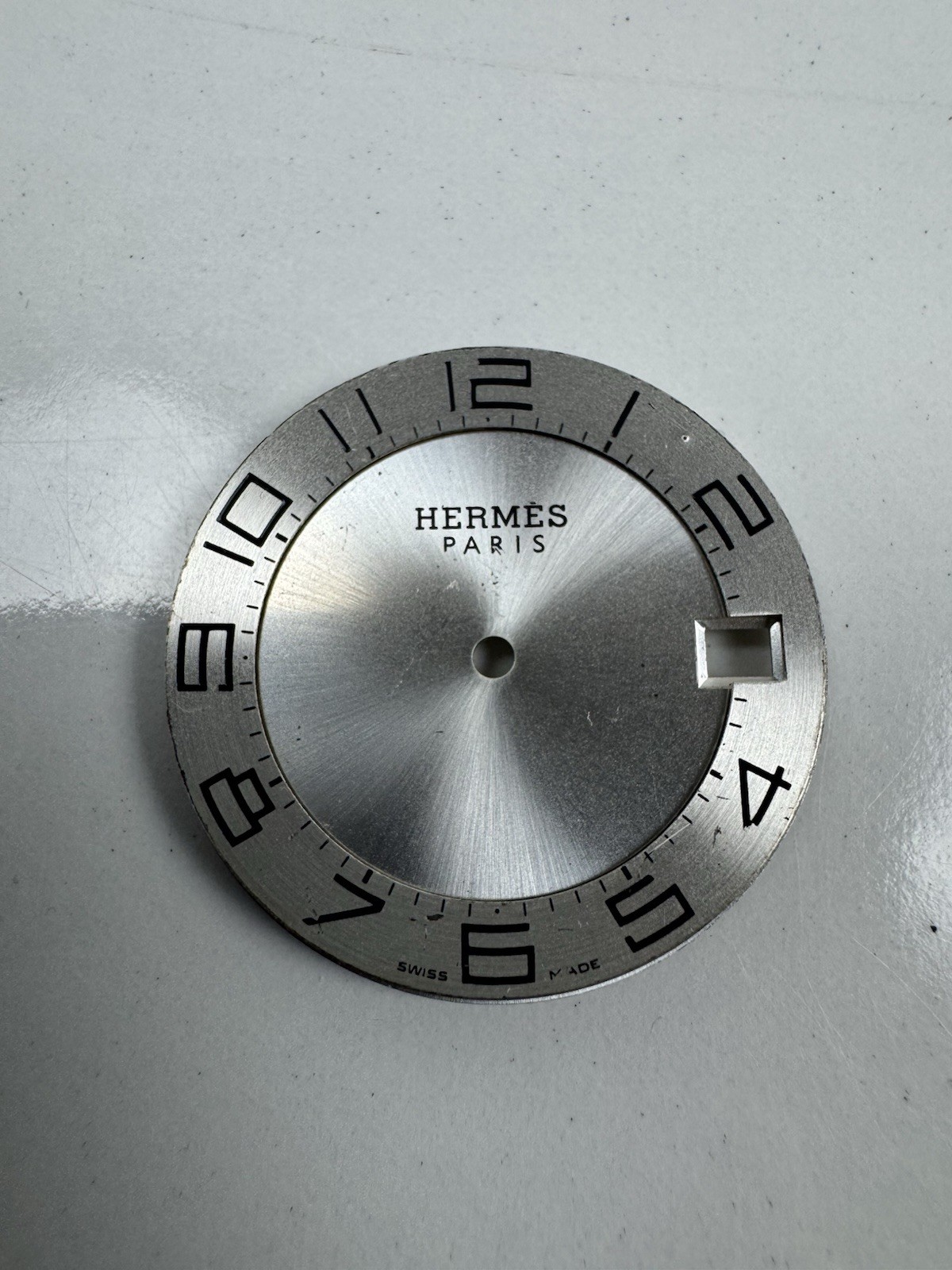 HERMES ESPACE Silver Watch Dial 27mm – Swiss Made