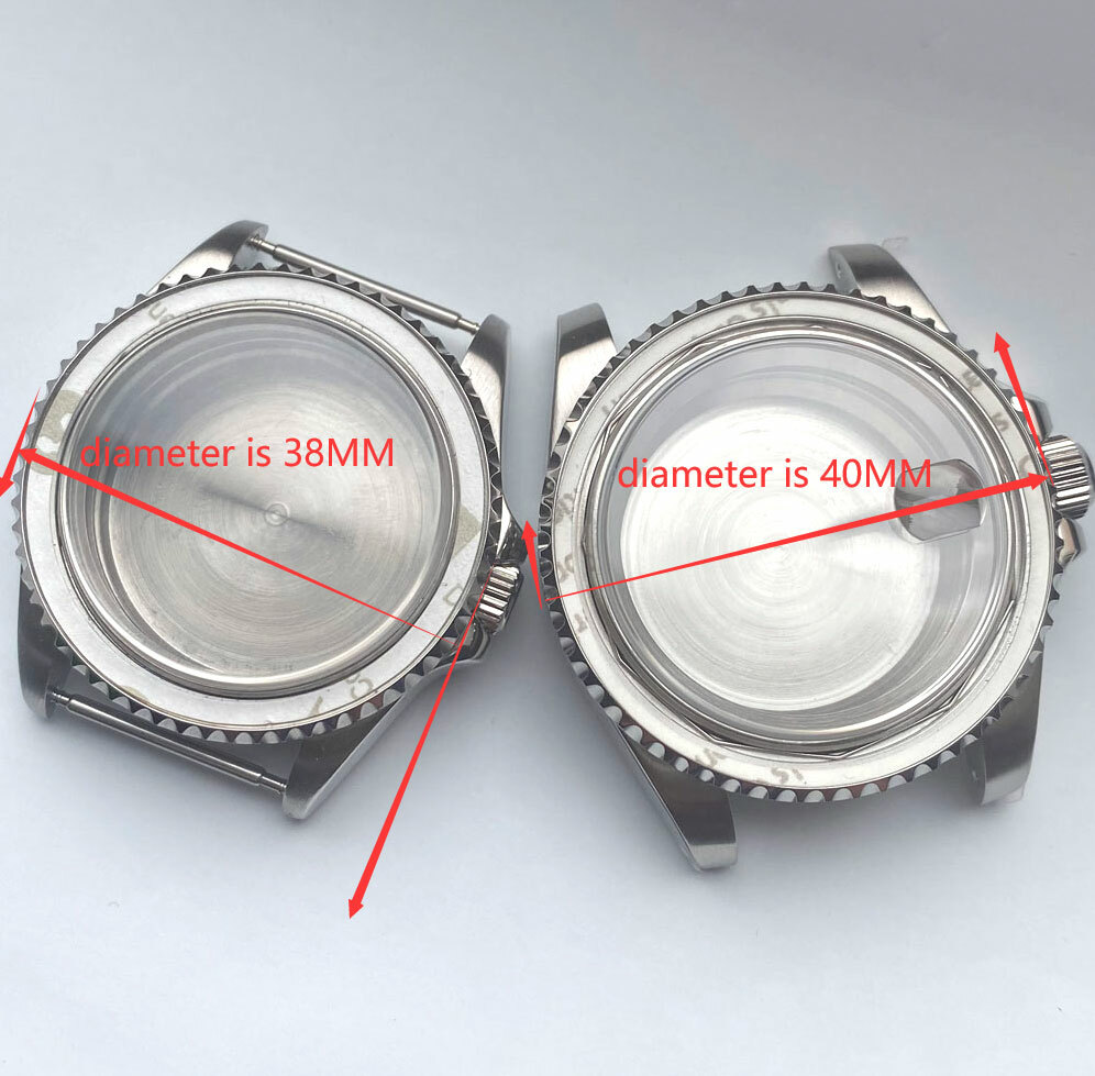 38mm 40MM SEA Watch Case Ceramic Bezel Sapphire Glass Fit NH34A NH35 NH36 2824