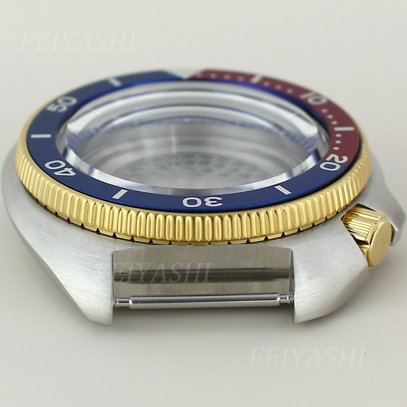 44mm Watch Case Modify Seiko turtle 6105 Mod Sapphire 10ATM For Seiko NH35 38 36