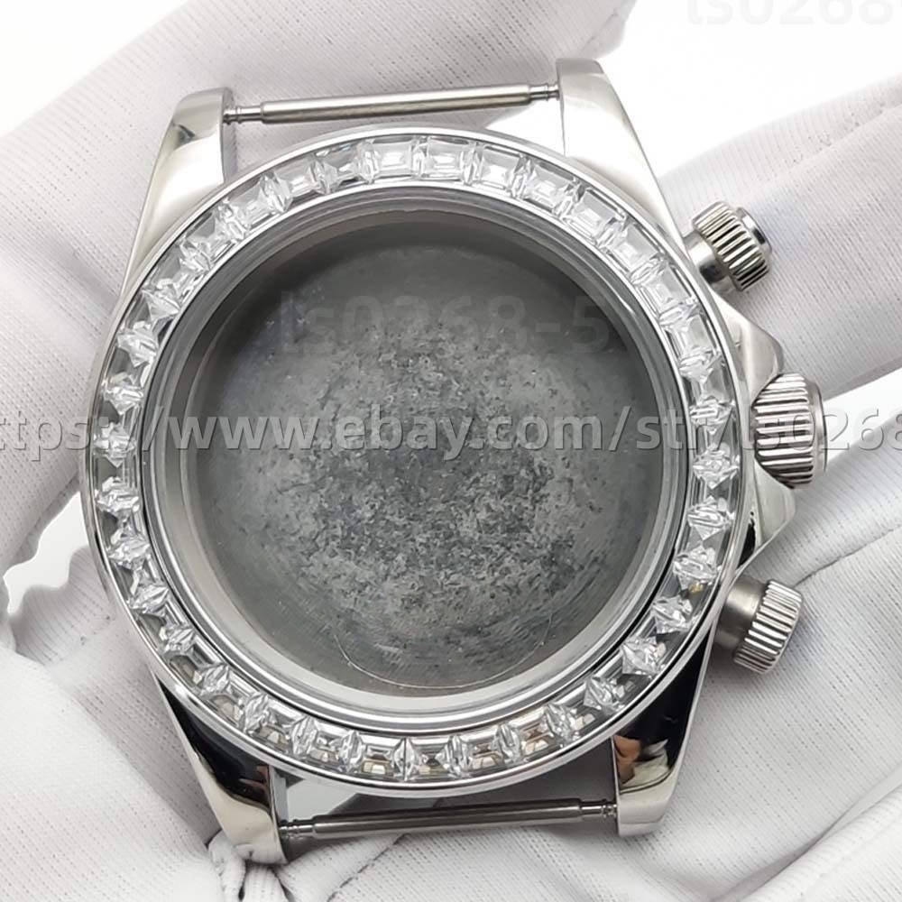 40mm VK63 Diamond Case Sapphire Crystal Stainless Steel Watch
