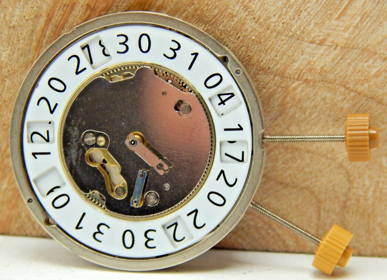 Ronda 6203.B quartz dual time date wrist men’s wrist watch movement with stems
